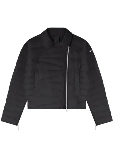 Shop Add Down Biker Jacket Cocoon Clothing In Black