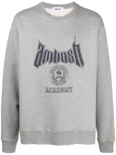 Shop Ambush Academy Crewneck Clothing In Grey