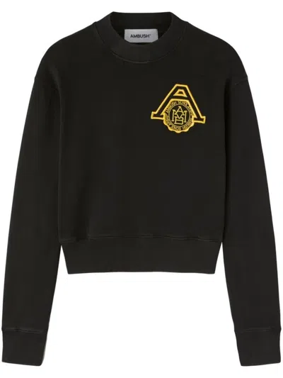 Shop Ambush Scholarship Cropped Sweater Clothing In Black