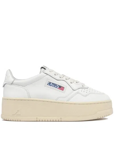 Shop Autry Platform Low Wom Shoes In White