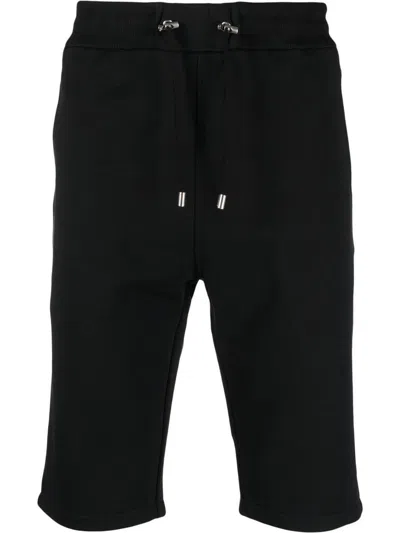 Shop Balmain Flock Bermuda Shorts Clothing In Black