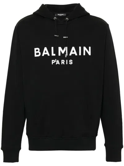 Shop Balmain Hoodie Clothing In Black