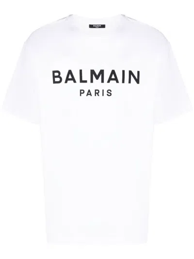 Shop Balmain Printed T-shirt Clothing In White