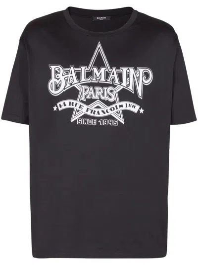 Shop Balmain Star T-shirt Clothing In Black