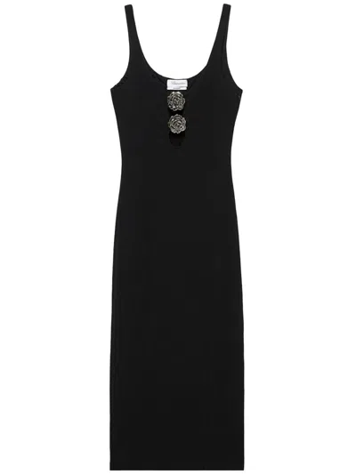 Shop Blumarine Jersey Dress Clothing In Black