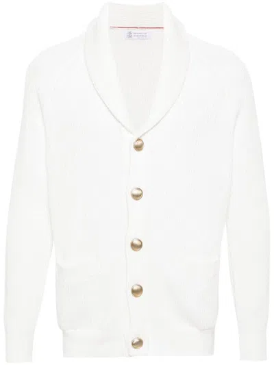 Shop Brunello Cucinelli Cardigan Clothing In White
