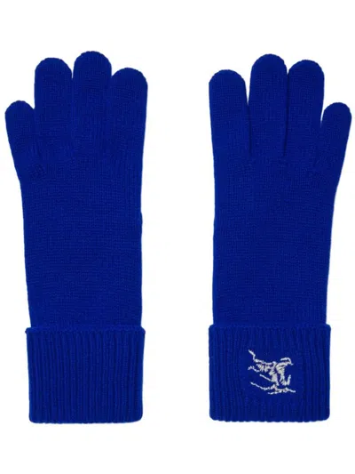 Shop Burberry Cashmere Gloves Accessories In Blue