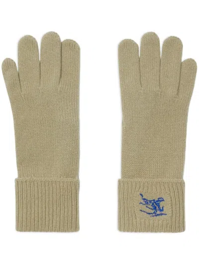 Shop Burberry Cashmere Gloves Accessories In Green