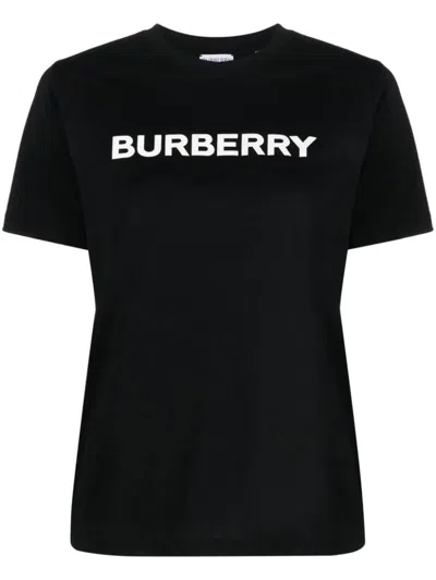 Shop Burberry Cotton T-shirt Clothing In Black