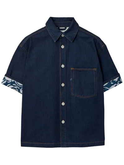 Shop Burberry Denim Shirt Clothing In Blue
