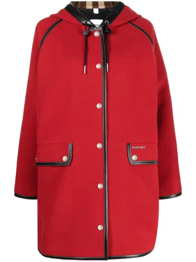 Shop Burberry Hale Clothing In Red