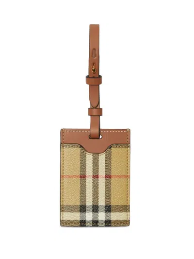 Shop Burberry Nameplate Porte Adresse Accessories In Brown