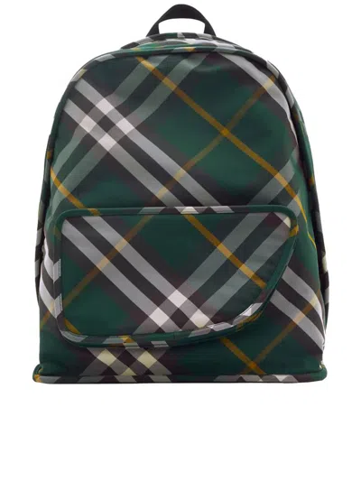 Shop Burberry Shield Backpack Bags In Green