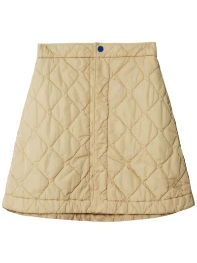 Shop Burberry Skirt Clothing In Nude & Neutrals