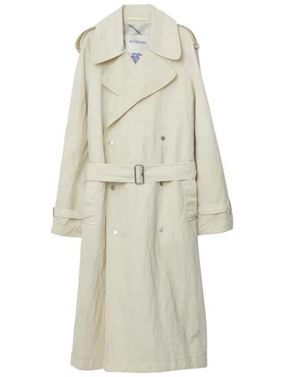 Shop Burberry Trench Coat Clothing In Nude & Neutrals