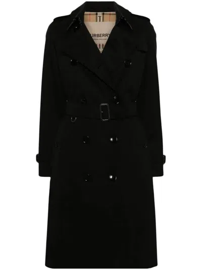 Shop Burberry Trench Heritage Kensington Clothing In Black