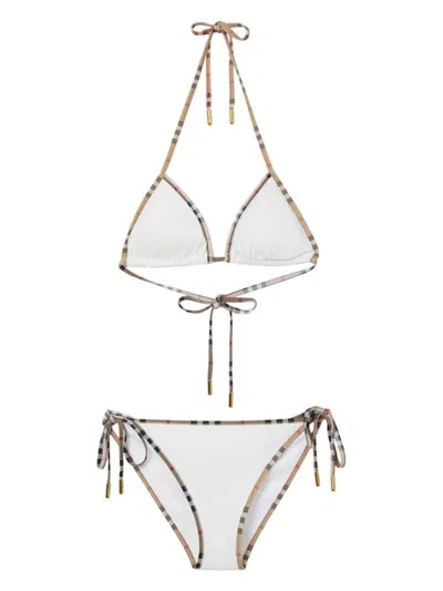 Shop Burberry Triangle Bikini Clothing In White
