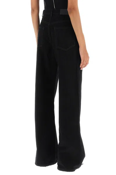 Shop Dion Lee Wide Leg Jeans In Black