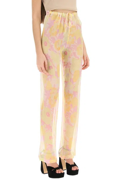 Shop Dries Van Noten 'pachas' Silk Chiffon Pants In Multicolor