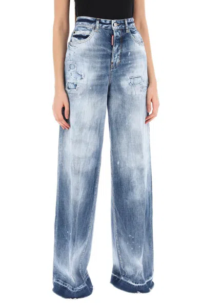 Shop Dsquared2 Traveller Jeans In Light Everglades Wash In Blue