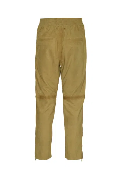 Shop Golden Goose Trousers In Dark Taupe