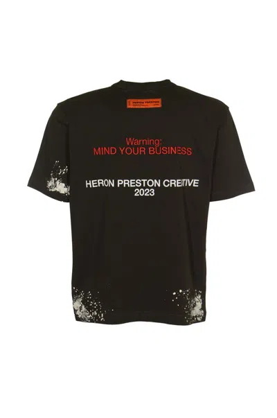 Shop Heron Preston T-shirts And Polos In Black Whit