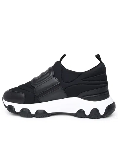 Shop Hogan Black Fabric Sneakers