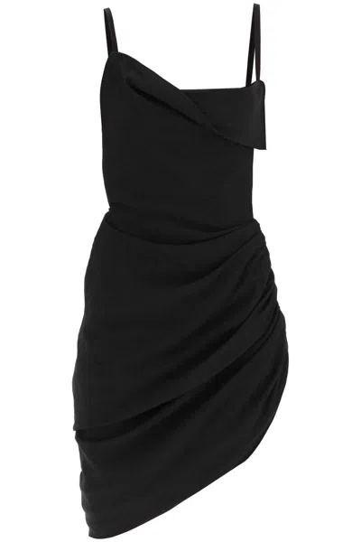 Shop Jacquemus La Robe Saudade Mini Dress In Black