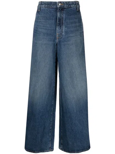 Shop Khaite Jacob Denim Cotton Jeans In Clear Blue