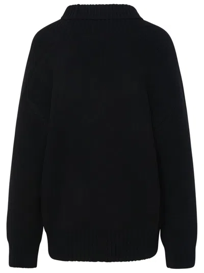 Shop Khaite Landen Black Cashmere Sweater