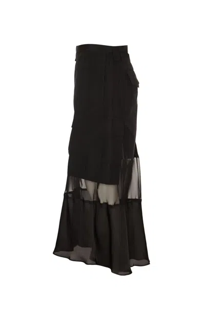 Shop Sacai Skirts Black