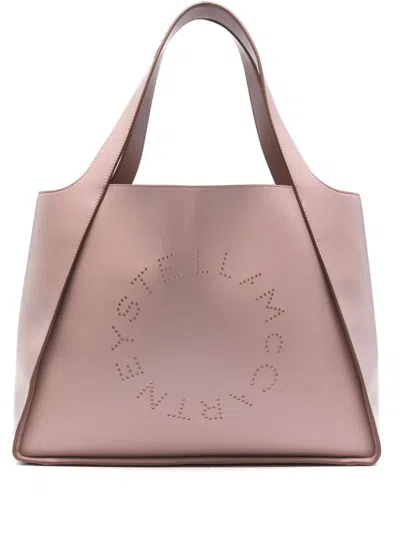 Shop Stella Mccartney Stella Logo Tote Bag In Powder