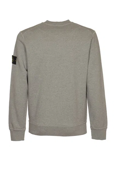 Shop Stone Island Sweaters In Melange Grey