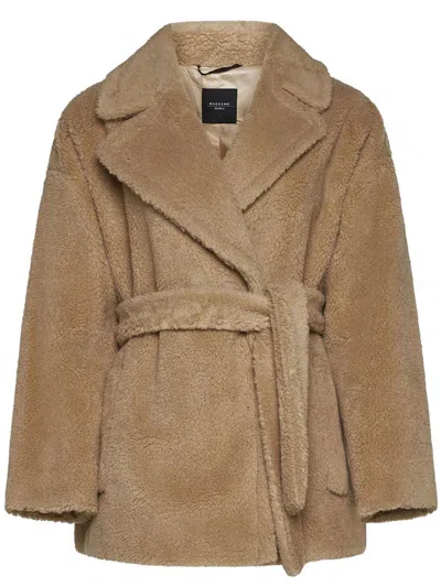 Weekend Max Mara Ramino Teddy Short Coat In Nude & Neutrals