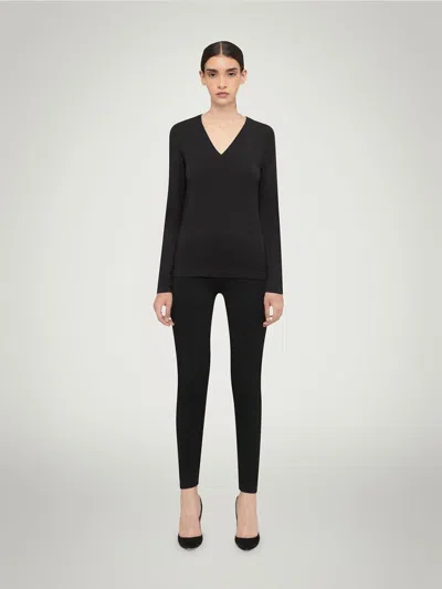 Shop Wolford Aurora Top Long Sleeves Clothing In Black