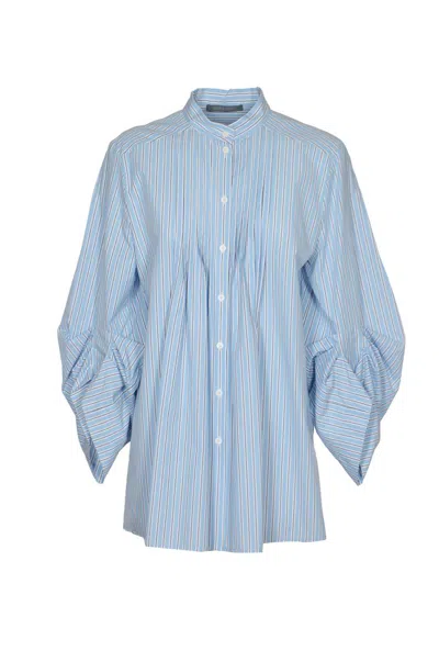 Shop Alberta Ferretti Shirts In Fantasia Blu