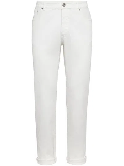 Shop Brunello Cucinelli Denim Jeans In White