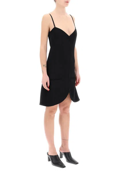 Shop Courrèges Courreges Ellipse Sleeveless Mini Dress In Black