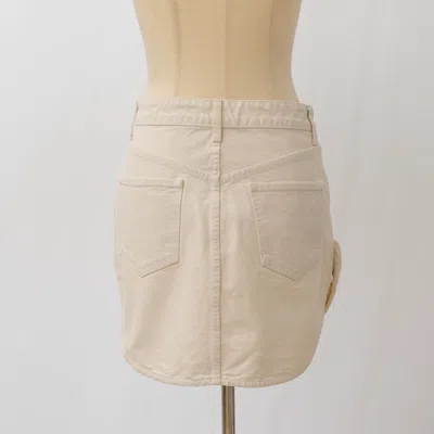 Pre-owned Attico The  Cream Mini Skirt With Pocket Detail In Cotton Canvas