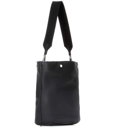 Shop Marni Leather Tote In Llack