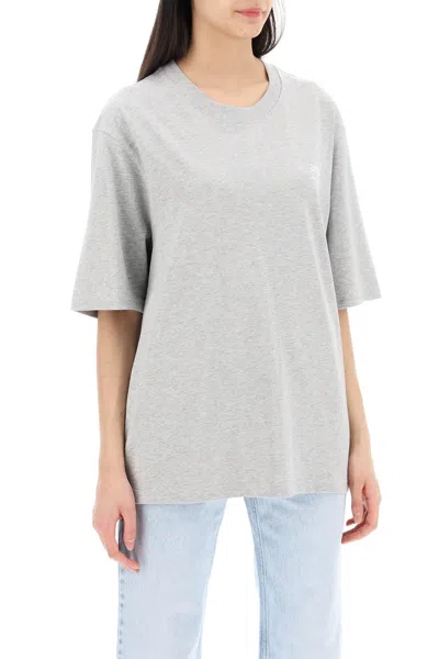Shop Ami Alexandre Mattiussi Ami Alexandre Matiussi Organic Cotton T-shirt Women In Gray