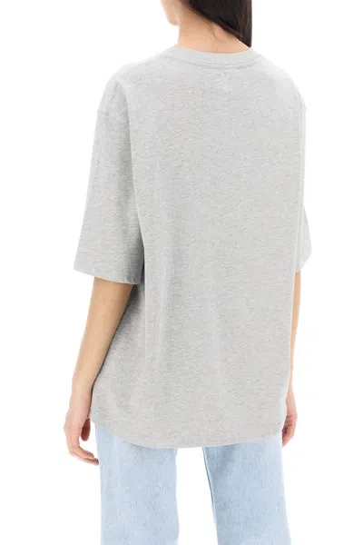Shop Ami Alexandre Mattiussi Ami Alexandre Matiussi Organic Cotton T-shirt Women In Gray