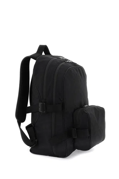 Shop Burberry Ered Jacquard Backpack Men In Black