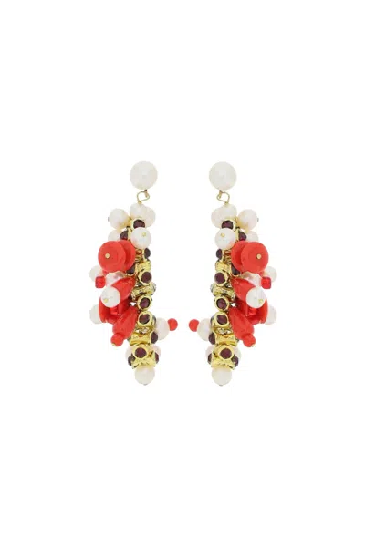 Shop Dries Van Noten Dangling Pearl Drop Earrings. Women In Red