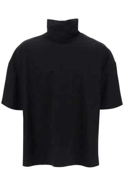 Shop Fear Of God High-necked Oxford Top With Long Men In Black