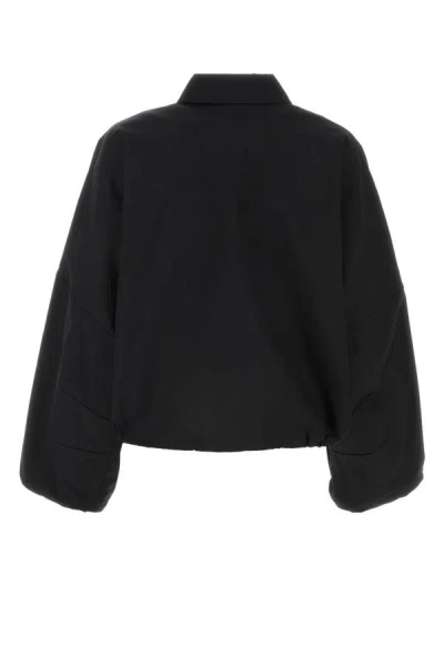 Shop Gucci Woman Black Stretch Polyester Jacket