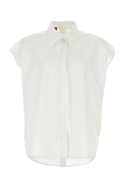 Shop Gucci Woman White Poplin Shirt