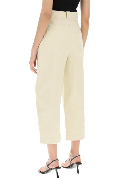 Shop Khaite Hewey High-waisted Pants Women In Cream