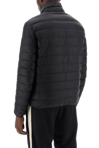 Shop Palm Angels Lightweight Down Jacket With Embroidered Logo Men In Black