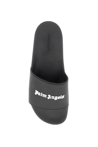 Shop Palm Angels Logo Slides Women In Black